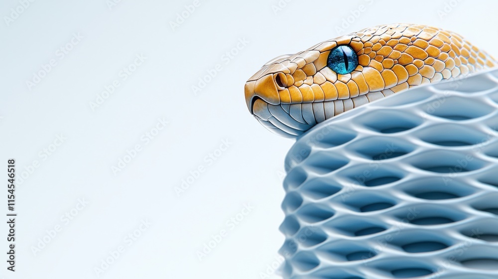 Obraz premium Captivating Closeup of a Striking Venomous Snake s Head