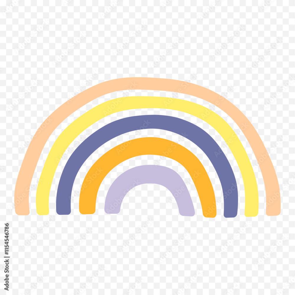 Hand drawn rainbow element. Boho rainbow hand drawn illustration Hand drawn rainbow element. Boho rainbow hand drawn illustration
