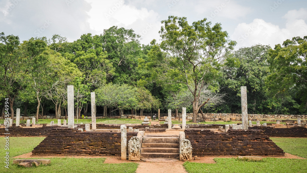 The remains of the Buddhist Temple in Mihintale, Sri Lanka The remains of the Buddhist Temple in Mihintale, Sri Lanka