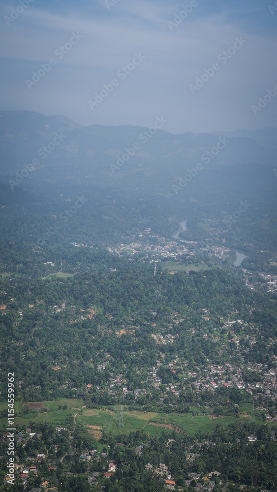 The view from Ambuluwawa Tower in Sri Lanka The view from Ambuluwawa Tower in Sri Lanka