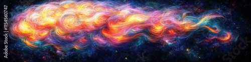 Wallpaper Mural Vibrant Cosmic Nebula in Deep Space: Stunning Universe Art, Colorful Gas Clouds, Glittering Stars Display, Galaxy Exploration, Astrophotography, Celestial Wonders Torontodigital.ca