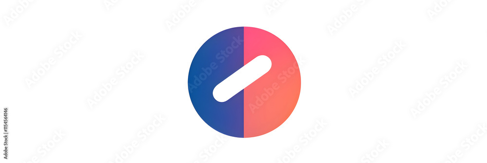 Abstract Flat Design Disconnect Icon Symbolizing Break, Disconnection, or Interruption in Continuity Abstract Flat Design Disconnect Icon Symbolizing Break, Disconnection, or Interruption in Continuity
