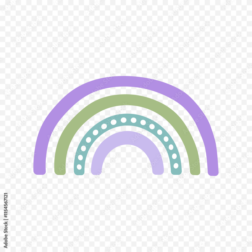 Obraz premium Hand drawn rainbow element. Boho rainbow hand drawn illustration