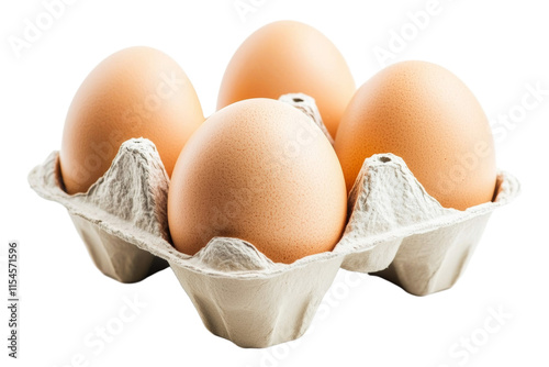 Four eggs in a carton