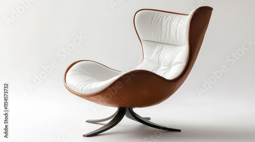 Elegant Lounge Chair with Sculptural Backrest Design