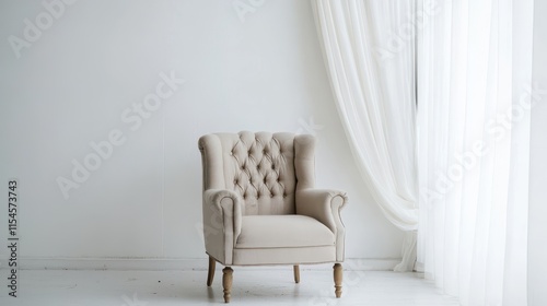 Elegant Contemporary Chair in Neutral Tones