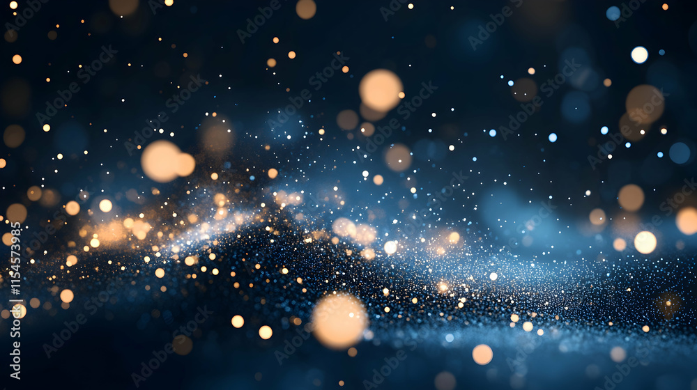 Abstract Blue Gold Particle Wave Background. (1) Abstract Blue Gold Particle Wave Background. (1)
