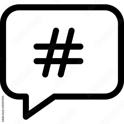Speech Bubble Hastag