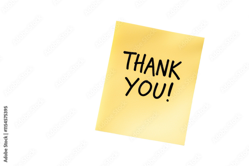 A yellow sticky note with the words A yellow sticky note with the words