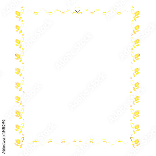 frame with yellow flowers