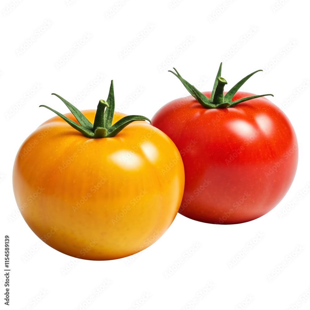 Red and yellow tomato isolated on transparent background png Red and yellow tomato isolated on transparent background png