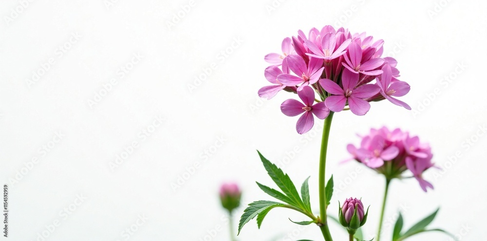 Full Valerian flower in bloom against a white background, nature, herb Full Valerian flower in bloom against a white background, nature, herb