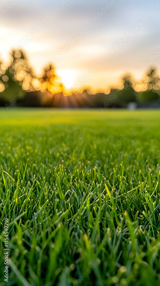 Lush green grass sunset park landscape nature background. Lush green grass sunset park landscape nature background.