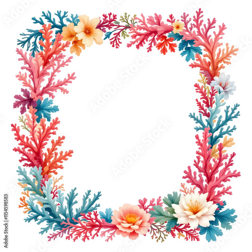 Coral border png transparent