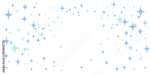 青色のキラキラした背景イラスト　星空	