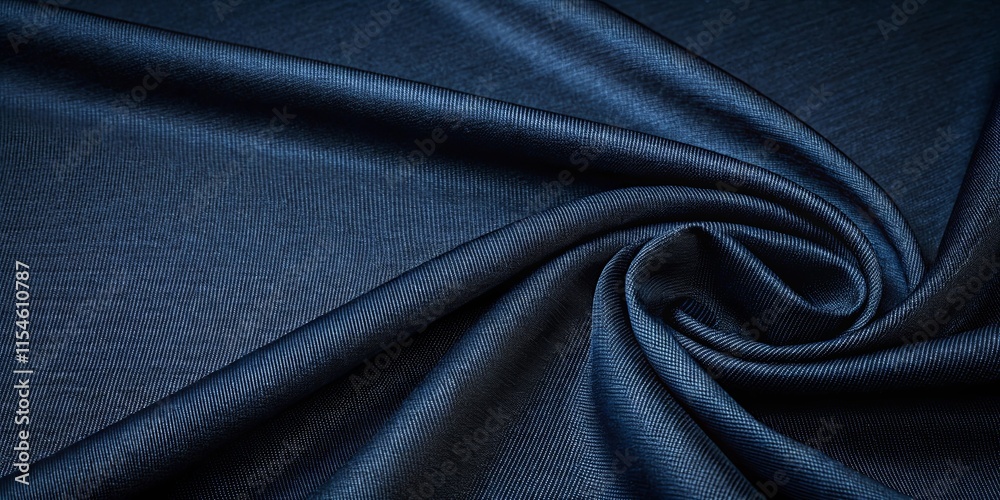 Fototapeta premium A blue fabric with a shiny texture