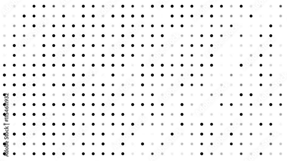 digital hi tech dots flickering texture loop animation, vintage style halftone dotted textured abstract background