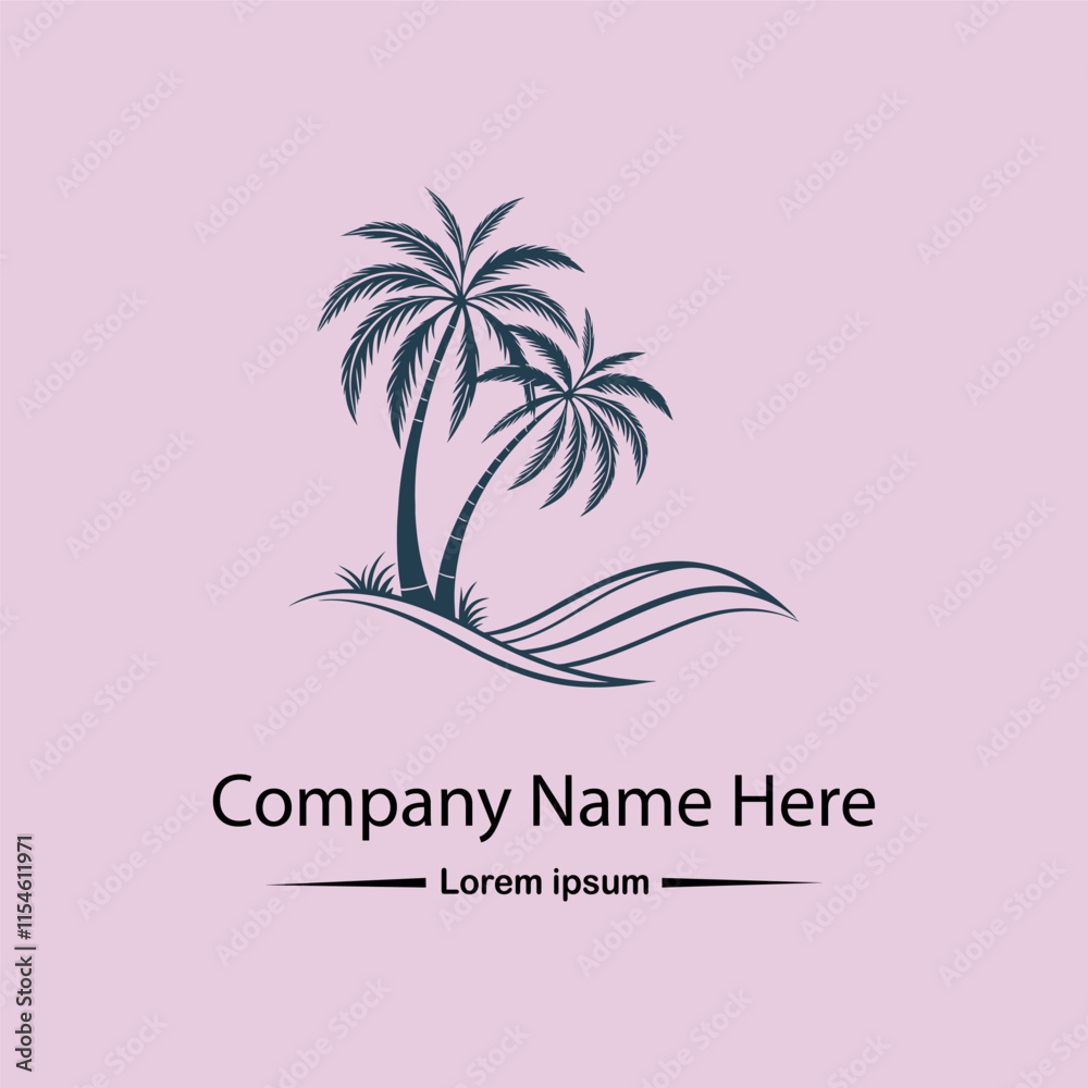 Fototapeta premium Palm tree logo