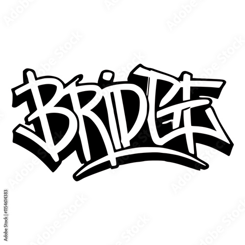urban graffiti tag bridge street art drawing vector illustration template design
