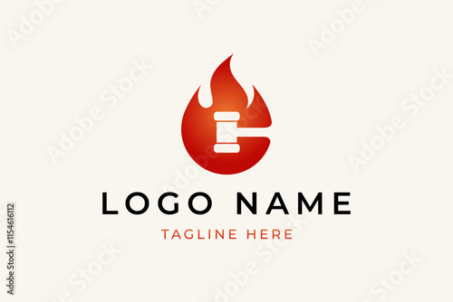 Fire gavel Auction logo