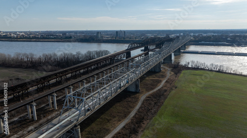Wallpaper Mural Bridges and Train Tracks Over Water Torontodigital.ca