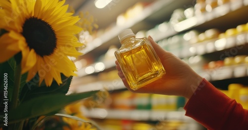 Sunflower Oil Selection at Grocery Store: A Golden Moment