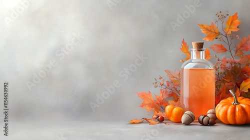 Autumn Still Life: Pumpkin, Leaves & Drink - • Autumnal/Fall themes