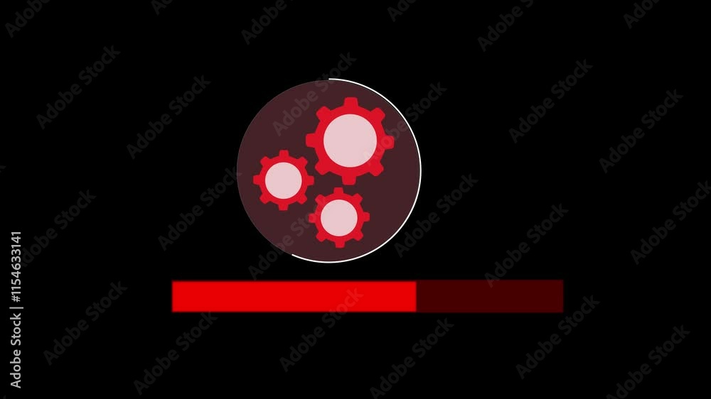 Abstract operating system upgrade and software update animation with ...