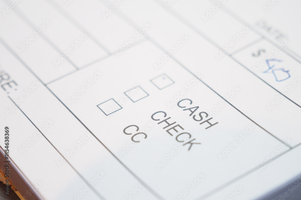 Payment methods on the invoice Cash, Check, and Credit Card Payment methods on the invoice Cash, Check, and Credit Card