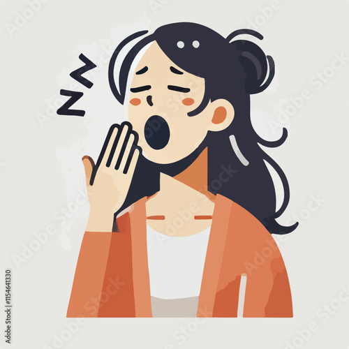 someone who is very sleepy and yawn