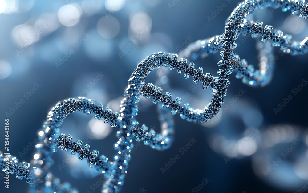 Futuristic biotechnology background featuring intricate molecular structures, DNA strands, and dynamic graphs representing genetic research and advancements Futuristic biotechnology background featuring intricate molecular structures, DNA strands, and dynamic graphs representing genetic research and advancements