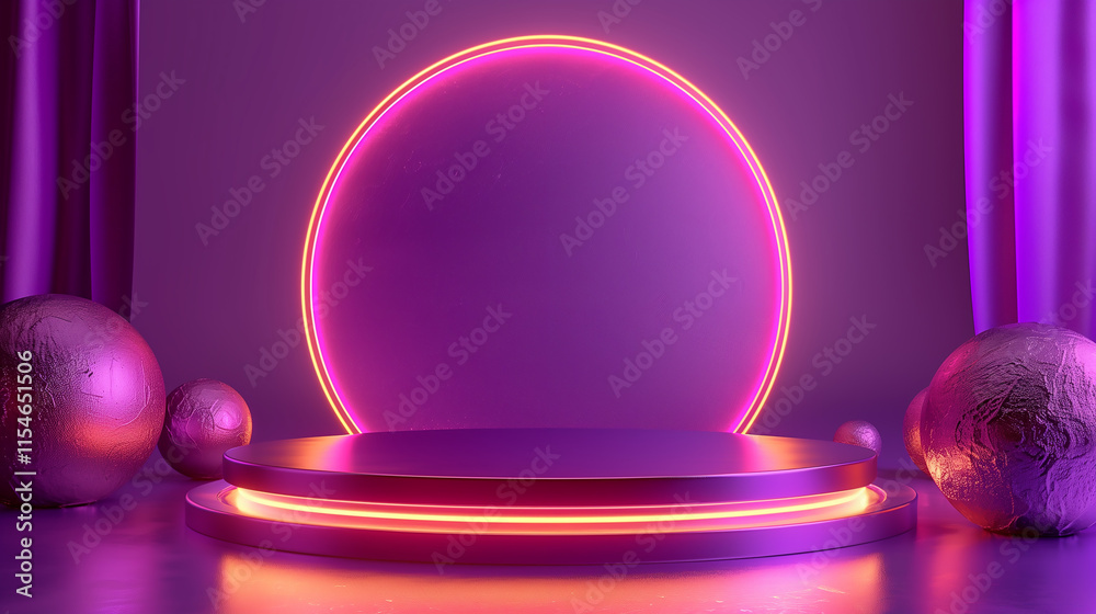 Display Podium on Purple and Golden Background
Display Podium on Purple and Golden Background