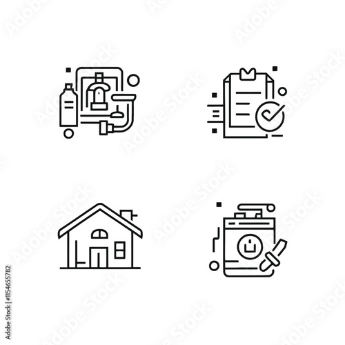 various utility and community service icons set vector