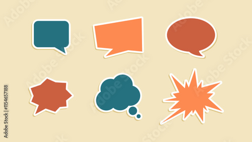 Chat Box Set Design on Vintage and Pastel Color