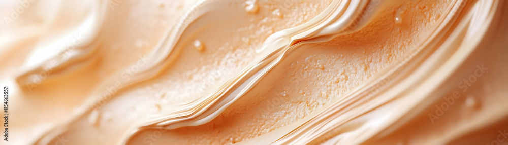 Creamy Peach 3D Ice Cream Illustration Creamy Peach 3D Ice Cream Illustration