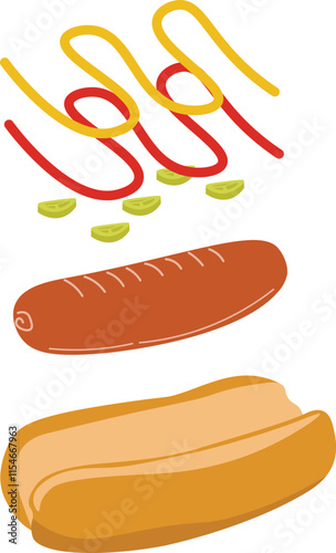 Layered Dessert Elements Hotdog