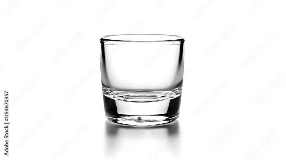 2. A simple glass of water in the center of a white background, reflecting the light on the smooth surface 2. A simple glass of water in the center of a white background, reflecting the light on the smooth surface