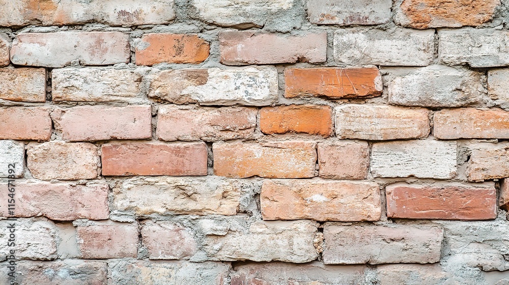 Fototapeta premium Textured Pastel Pink Brick Wall for Artistic Backgrounds