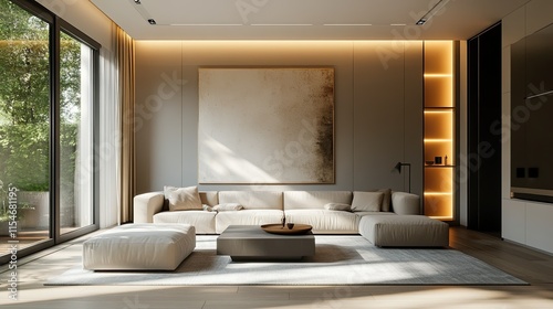 Modern Minimalist Living Room Design with Natural Light