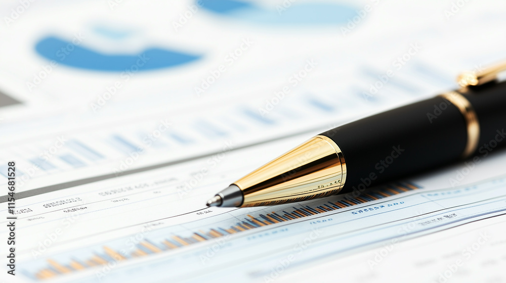 Business Analysis: Pen on Financial Charts and Graphs Business Analysis: Pen on Financial Charts and Graphs
