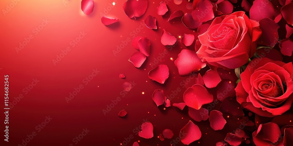 Valentine's Day or Wedding Background with Beautiful Roses. Concept for a romantic party invitation or love message. Premium and luxurious Ai-Generative. Valentine's Day or Wedding Background with Beautiful Roses. Concept for a romantic party invitation or love message. Premium and luxurious Ai-Generative.