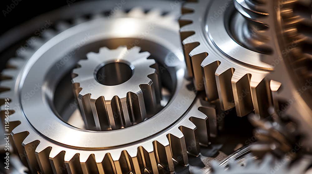 Close Up View Of A Precision Engineered Driver Gear, Central Component in Machine Functionality