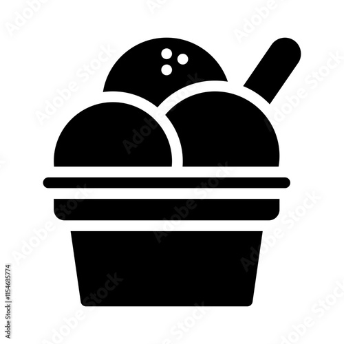 ice cream glyph icon