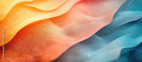 Abstract Colorful Fabric Waves: A Textured Symphony of Hues