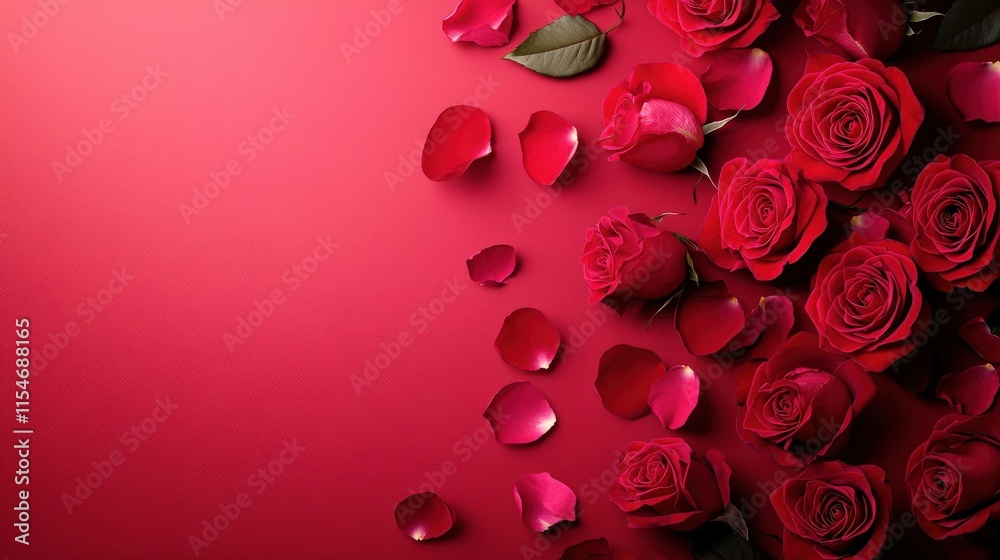 Valentine's Day or Wedding Background with Beautiful Roses. Concept for a romantic party invitation or love message. Premium and luxurious Ai-Generative.
Valentine's Day or Wedding Background with Beautiful Roses. Concept for a romantic party invitation or love message. Premium and luxurious Ai-Generative.