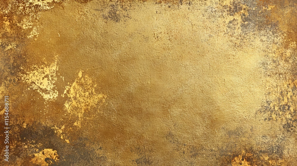 Gold grunge texture with distressed effect - abstract patina background in vintage luxury style - elegant gold wall texture for design and creative projects - vector illustration