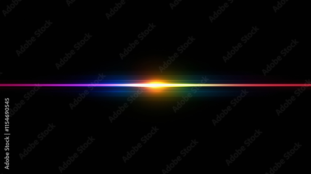 Fototapeta premium Exploring the Vibrant Spectrum of Radiant Light on Dark Background