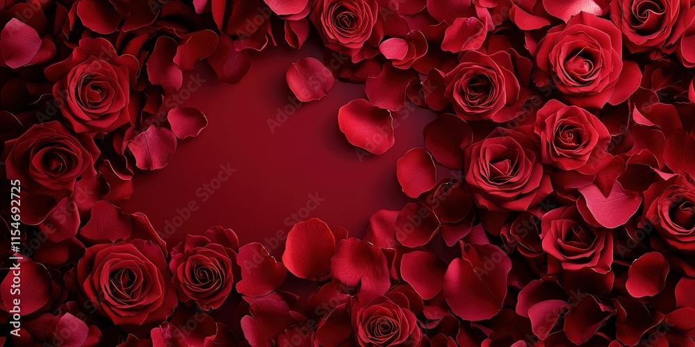 Valentine's Day or Wedding Background with Beautiful Roses. Concept for a romantic party invitation or love message. Premium and luxurious Ai-Generative. Valentine's Day or Wedding Background with Beautiful Roses. Concept for a romantic party invitation or love message. Premium and luxurious Ai-Generative.