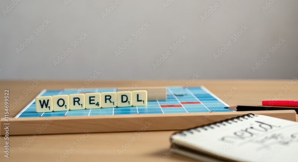 Game tiles on board form 