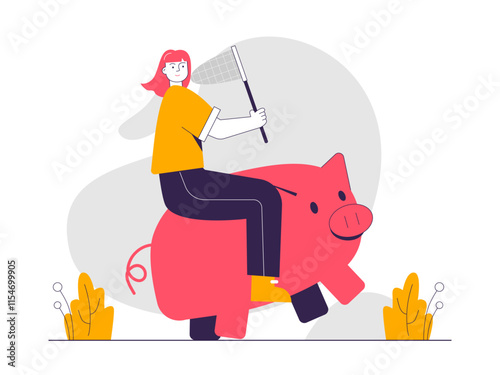 Investment saving. Investment illustrations. Flat vector illustrations